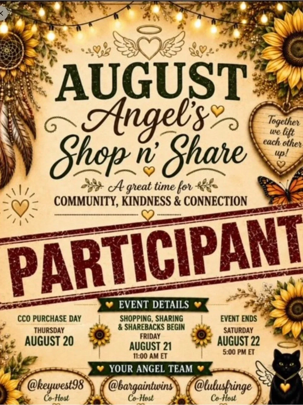 Angel's Shop n' Share August Participant